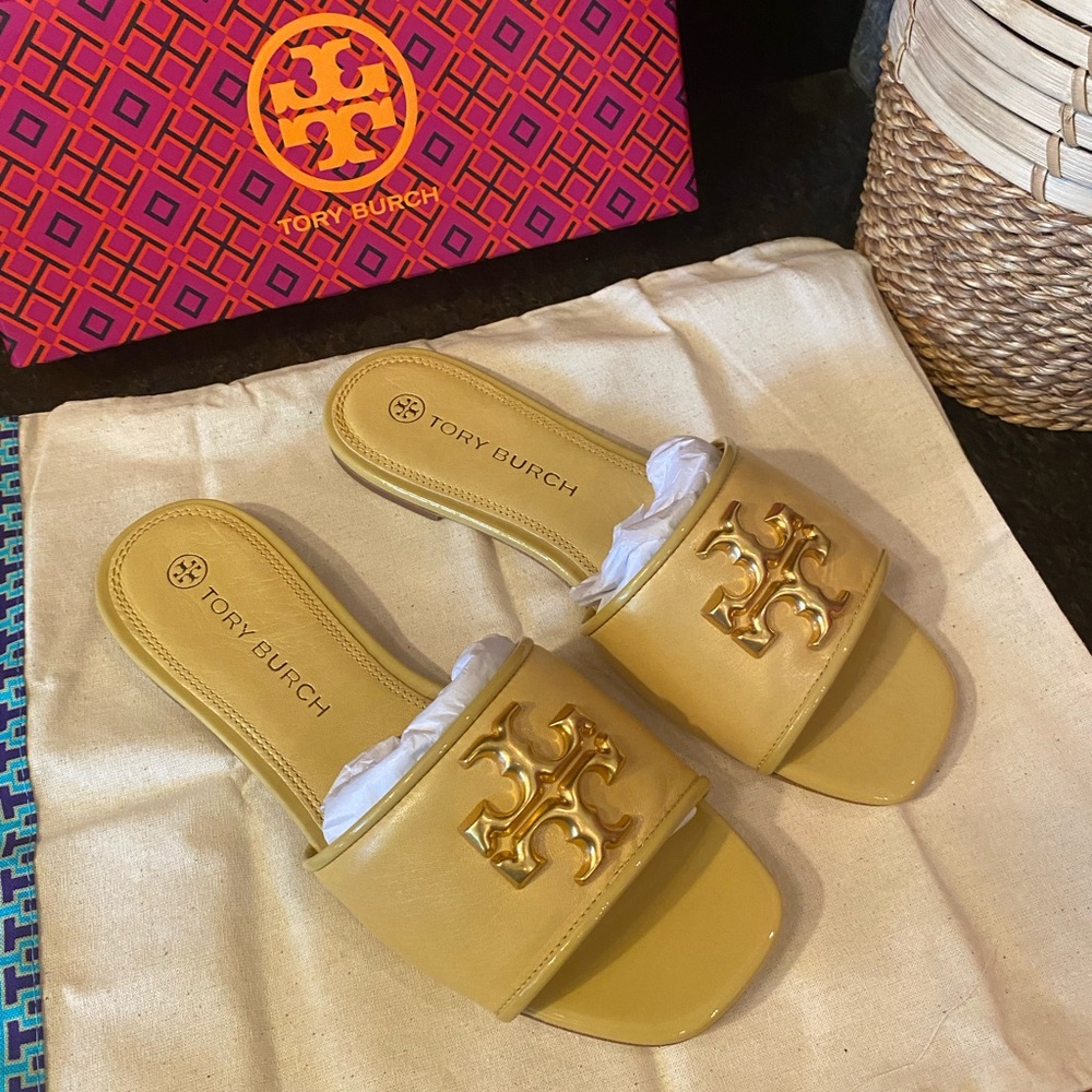 Tory Burch Eleanor Slide Sandals with Iconic Logo